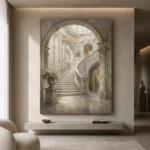 Grand Staircase Classical Architecture Wall Art Canvas Print - Image 4