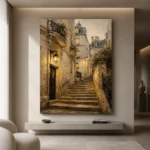 Montmartre Stairway Parisian Architecture Wall Art Canvas Print - Image 4