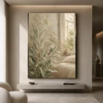 Silver Dollar Eucalyptus Botanical Bedroom Wall Art Canvas Print - Image 4