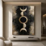 Eclipse Lunar Alignment Moon Phase Wall Art Canvas Print - Image 4
