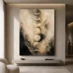 Ivory Veil Lunar Cycle Moon Phase Wall Art Canvas Print - Image 5