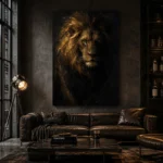 Nocturne King Lion Wall Art Canvas Print - Image 2