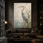 Blue Heron Bird Wall Art Canvas Print - Image 5