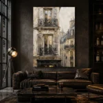 Shuttered Balcony Parisian Architecture Wall Art Canvas Print - Image 5