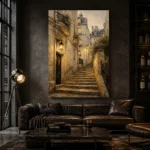 Montmartre Stairway Parisian Architecture Wall Art Canvas Print - Image 5