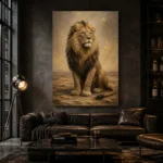 Seated Sovereign Lion Wall Art Canvas Print - Image 5