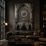 Rose Window Gothic Architecture Wall Art Canvas Print - Image 5