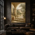 Olive Grove Villa Mediterranean Architecture Wall Art Canvas Print - Image 5