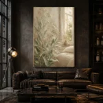 Silver Dollar Eucalyptus Botanical Bedroom Wall Art Canvas Print - Image 5
