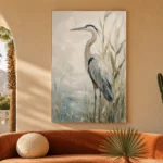 Blue Heron Bird Wall Art Canvas Print - Image 6
