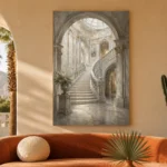 Grand Staircase Classical Architecture Wall Art Canvas Print - Image 6