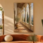 Tuscan Loggia Classical Architecture Wall Art Canvas Print - Image 6