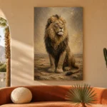Seated Sovereign Lion Wall Art Canvas Print - Image 6