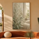 Silver Dollar Eucalyptus Botanical Bedroom Wall Art Canvas Print - Image 6
