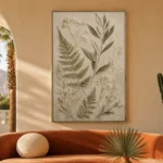 Pressed Fern Herbarium Botanical Bedroom Wall Art Canvas Print - Image 7