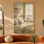 Sunlit Ocean Bedroom Coastal Bedroom Wall Art Canvas Print - Image 7