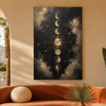 Celestial Lunar Map Moon Phase Wall Art Canvas Print - Image 5