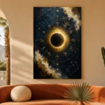 Celestial Eclipse Zodiac Wall Art Canvas Print - Image 7