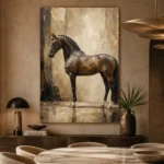 Regal Brown Horse Wall Art Canvas Print - Image 7