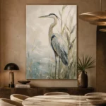 Blue Heron Bird Wall Art Canvas Print - Image 7