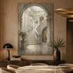 Grand Staircase Classical Architecture Wall Art Canvas Print - Image 7