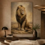 Seated Sovereign Lion Wall Art Canvas Print - Image 7