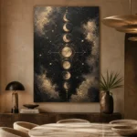 Celestial Lunar Map Moon Phase Wall Art Canvas Print - Image 6