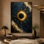 Celestial Eclipse Zodiac Wall Art Canvas Print - Image 8
