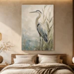 Blue Heron Bird Wall Art Canvas Print - Image 8