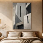 Geometric Concrete Modern Architecture Wall Art Canvas Print - Image 5