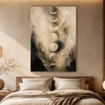 Ivory Veil Lunar Cycle Moon Phase Wall Art Canvas Print - Image 9