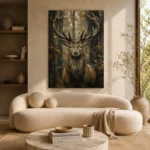 Majestic Stag Wildlife Portrait Wall Art Canvas Print - Image 9