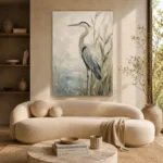 Blue Heron Bird Wall Art Canvas Print - Image 9