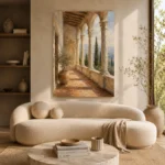 Tuscan Loggia Classical Architecture Wall Art Canvas Print - Image 9