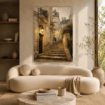Montmartre Stairway Parisian Architecture Wall Art Canvas Print - Image 9