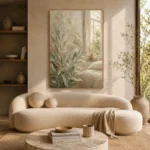 Silver Dollar Eucalyptus Botanical Bedroom Wall Art Canvas Print - Image 9