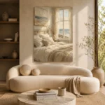 Sunlit Ocean Bedroom Coastal Bedroom Wall Art Canvas Print - Image 10