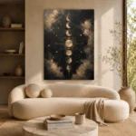 Celestial Lunar Map Moon Phase Wall Art Canvas Print - Image 8