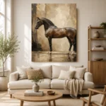 Regal Brown Horse Wall Art Canvas Print - Image 10