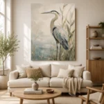 Blue Heron Bird Wall Art Canvas Print - Image 10