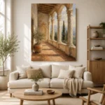 Tuscan Loggia Classical Architecture Wall Art Canvas Print - Image 10