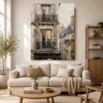 Shuttered Balcony Parisian Architecture Wall Art Canvas Print - Image 10