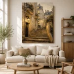 Montmartre Stairway Parisian Architecture Wall Art Canvas Print - Image 10
