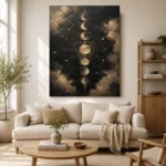 Celestial Lunar Map Moon Phase Wall Art Canvas Print - Image 9