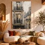 Shuttered Balcony Parisian Architecture Wall Art Canvas Print - Image 11