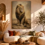 Seated Sovereign Lion Wall Art Canvas Print - Image 11