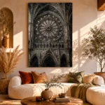 Rose Window Gothic Architecture Wall Art Canvas Print - Image 8