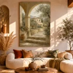 Olive Grove Villa Mediterranean Architecture Wall Art Canvas Print - Image 9