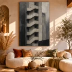 Geometric Concrete Modern Architecture Wall Art Canvas Print - Image 8