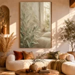 Silver Dollar Eucalyptus Botanical Bedroom Wall Art Canvas Print - Image 11